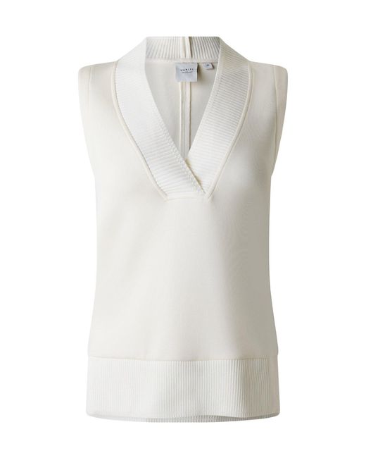 Varley White Ribbed Tank Top
