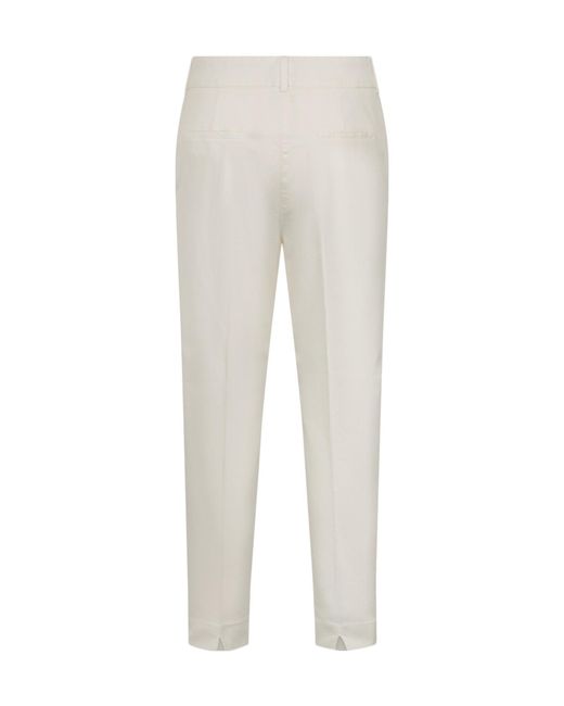 Peserico Gray Tailored Straight-Leg Pants