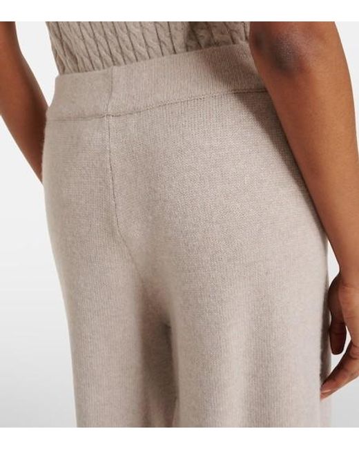 Lisa Yang Gray Cashmere Wide-Leg Pants