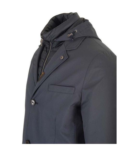 Moorer Blue Redon-Pum Coat for men