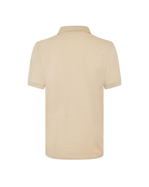 Moncler Natural Short Sleeve Polo Shirt for men