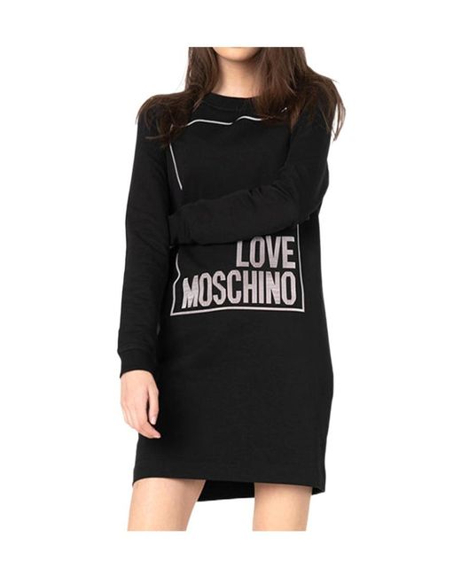 Moschino Black Logo T-Shirt Dress