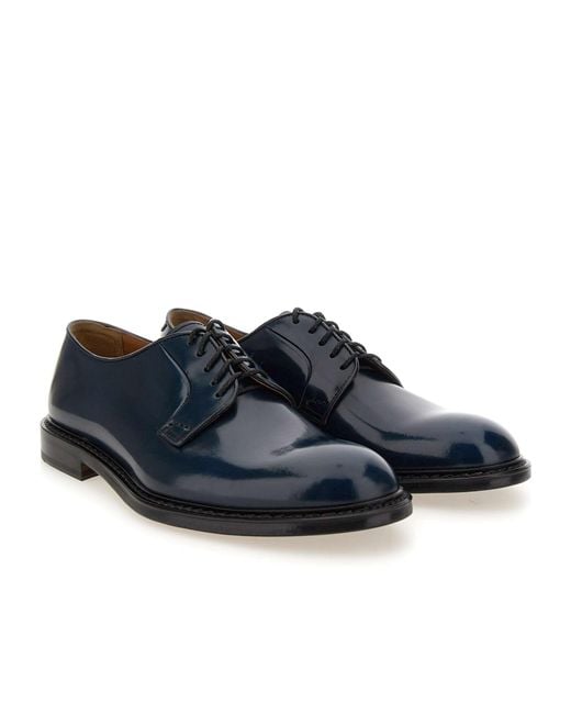 Doucal's Blue Lace Up Shoes for men