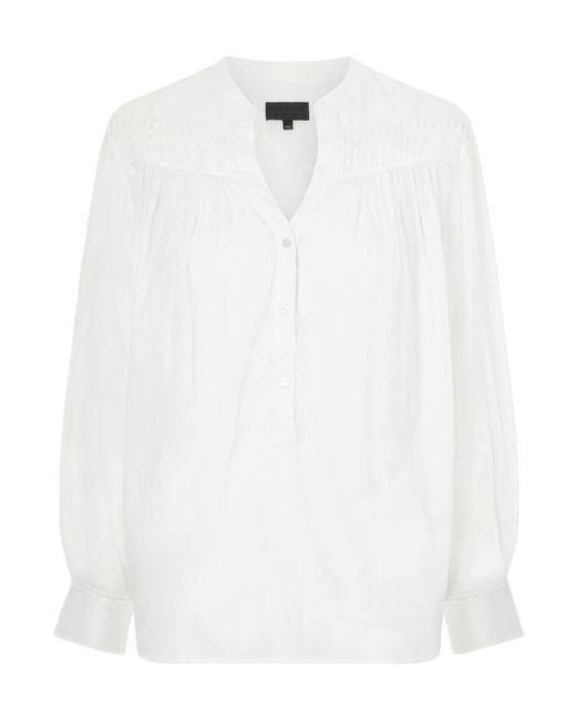 Nili Lotan White Clarys Blouse