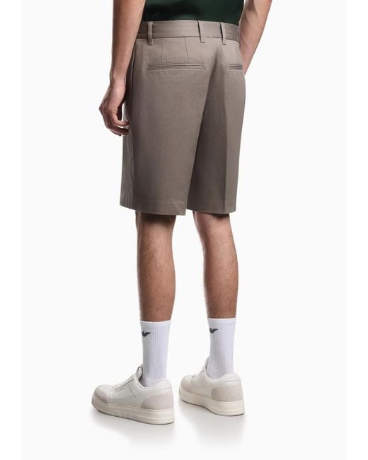 Emporio Armani Gray Straight-Leg Shorts for men