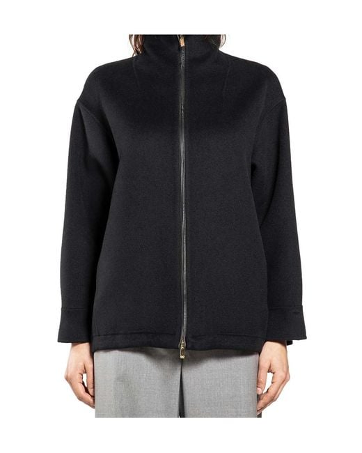 Max Mara Black Stand-Collar Jacket