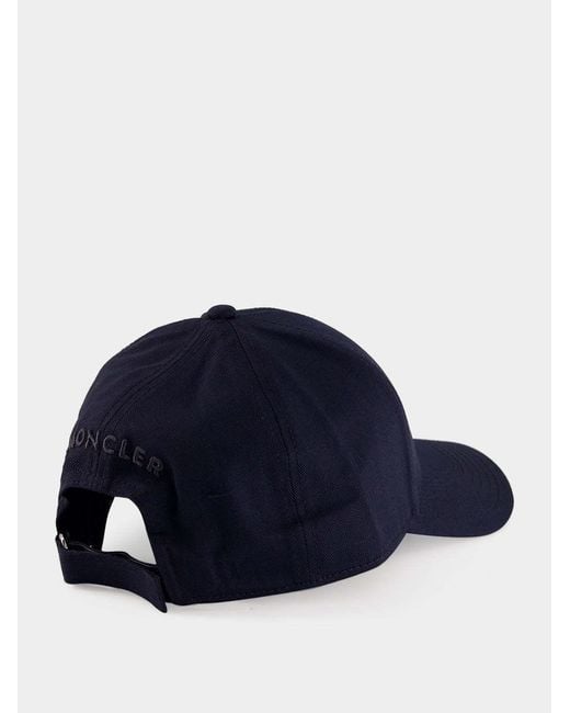 Moncler Blue Baseball Cap for men
