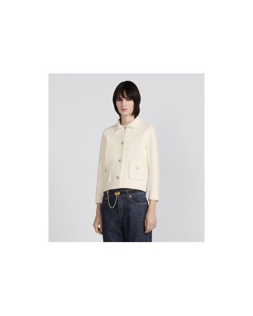 Dior White Cropped Jacket