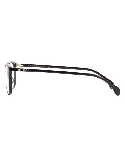Gucci White Eyewear Rectangular Frame Glasses for men