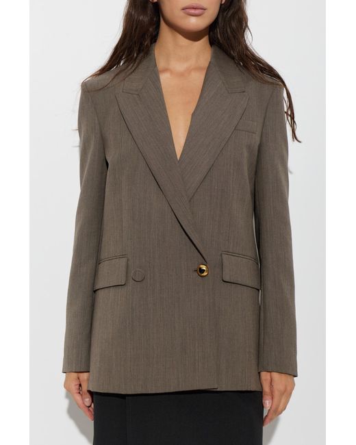 Moschino Brown Double-Breasted Suit Jacket