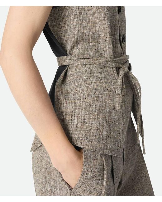 Bottega Veneta Natural Fleck Viscose Gilet