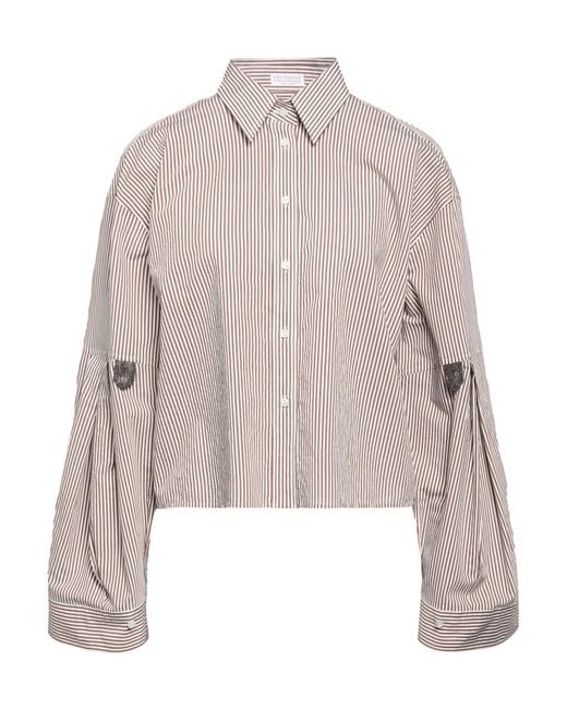 Brunello Cucinelli Natural Patterned Shirts Blouses
