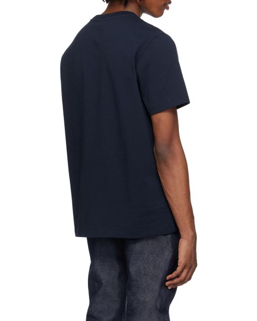A.P.C. Blue Logo Detailed Crewneck T-Shirt
