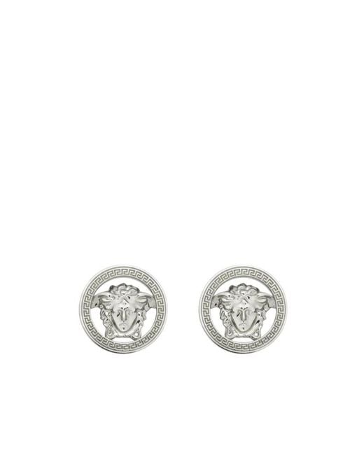 Versace White Medusa '95 Polished Finish Stud Earrings