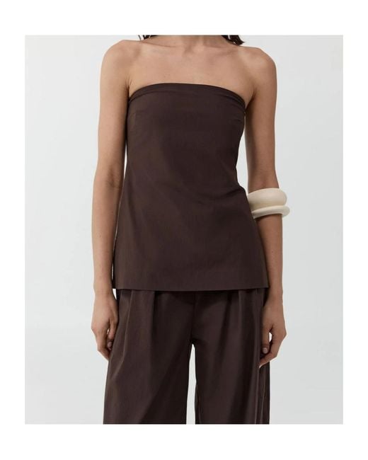 St. Agni Brown Sleeveless Top
