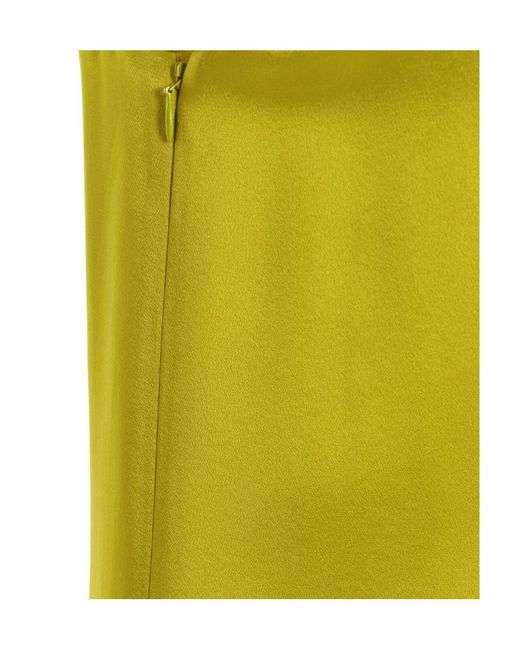 Stella McCartney Yellow Fringed Hem Sleeveless Dress