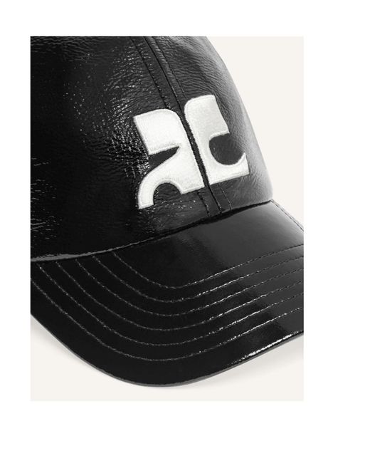 Courreges Black Courrèges Ac Logo Detailed Baseball Cap for men