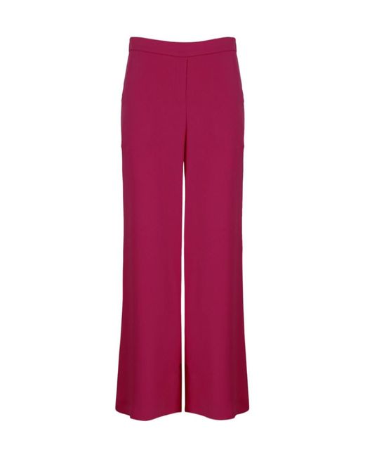 P.A.R.O.S.H. Pink High-Waisted Wide-Leg Trousers