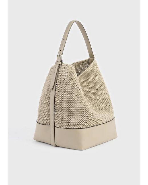 Totême Natural Totême Woven Buckle-Fastened Tote Bag