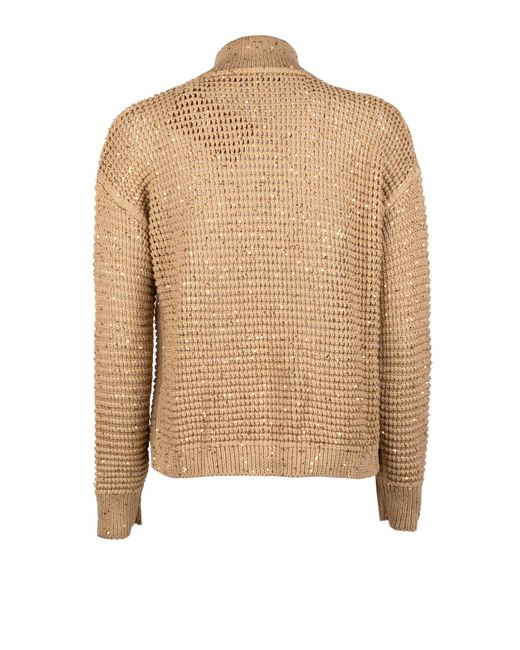 Max Mara Natural Studio Mstarco Sequin Embellished Cardigan