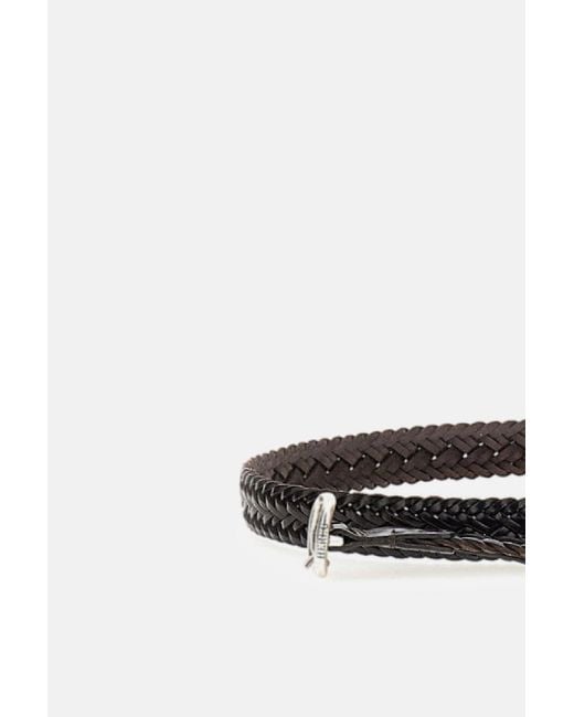 Hereu White Braided Calf Leather Belt