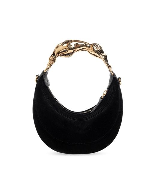 Chloé Black Chloé Horse Small Velvet Tote Bag