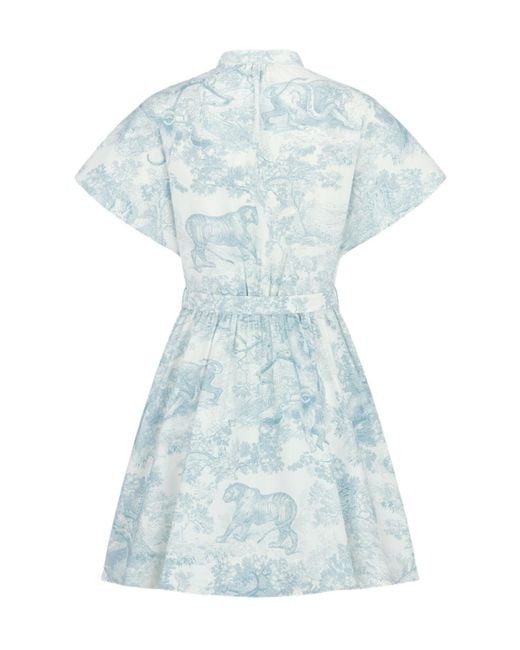 Dior Blue Iviera Short Shirtdress