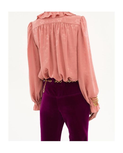 Chloé Pink Chloé Floral Printed Long Sleeved Blouse