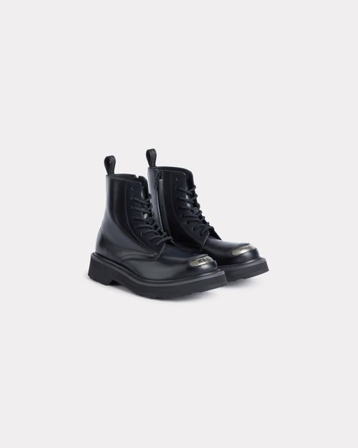 KENZO Blue 'Smile' Lace Up Boots