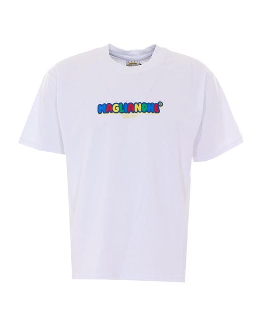 Magliano White Logo Print T-Shirt for men