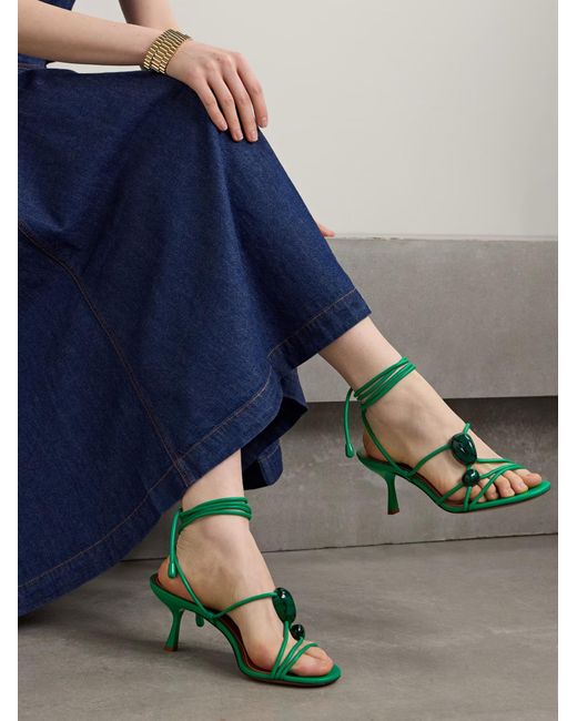 Zimmermann Green Gleam High-Heeled Sandals