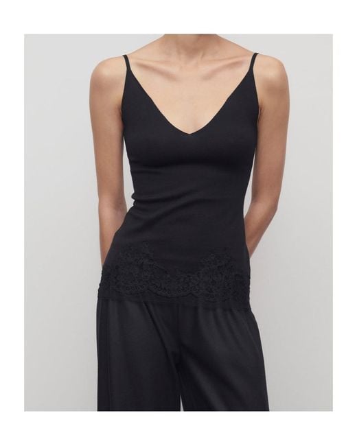 The Row Black Sleeveless Top