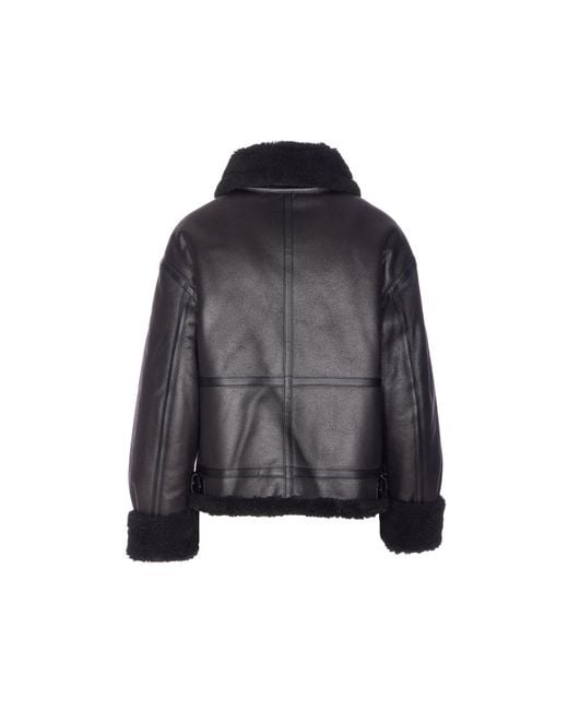 DUNST Black Faux Fur Trimmed Jacket for men