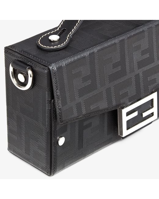 Fendi Black Baguette Soft Trunk Top Handle Bag for men
