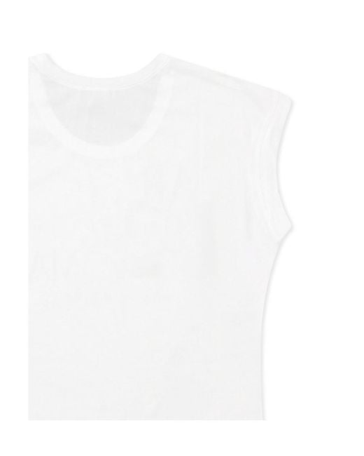 Armani Jeans White Round-Necked T-Shirt