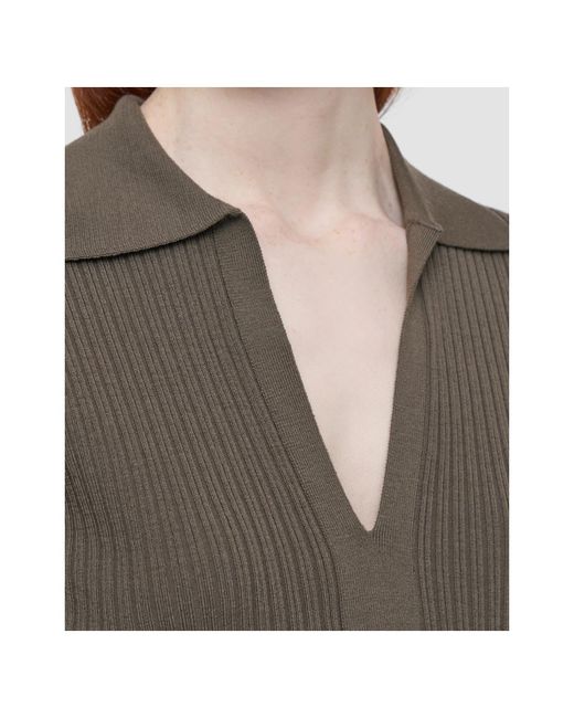 Joseph Green Long-Sleeved Ribbed Sweater