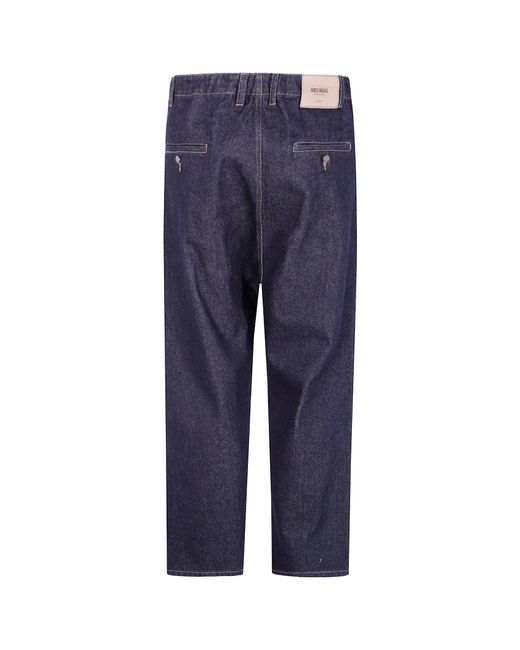 Uma Wang Blue Drawstring Jeans for men