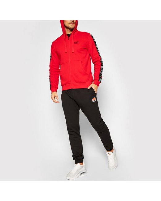 EA7 Red Logo And Hat Casual Jacket for men