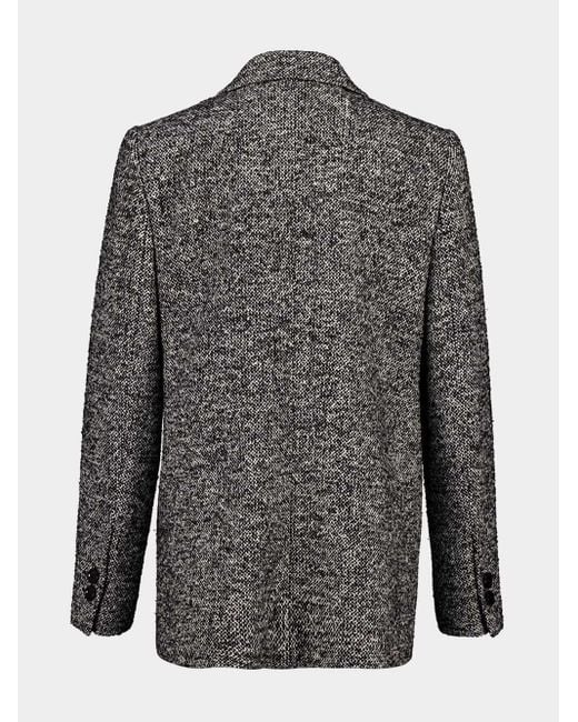 Dolce & Gabbana Gray Double-Breasted Coat