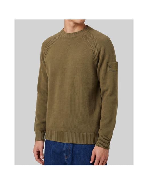 Stone Island Green Long-Sleeved Sweater for men