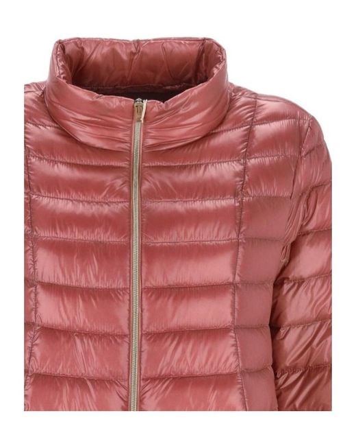 Herno Red Zip-Up Padded Jacket
