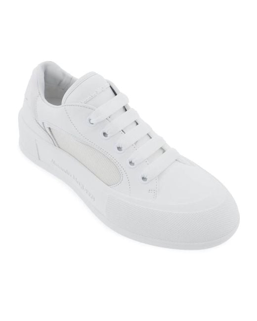 McQueen White Deck Sneakers