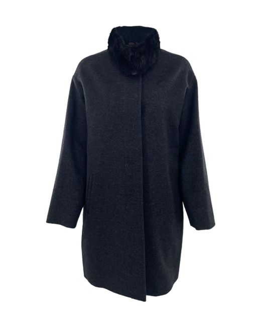 Max Mara Blue Long-Sleeved Coat