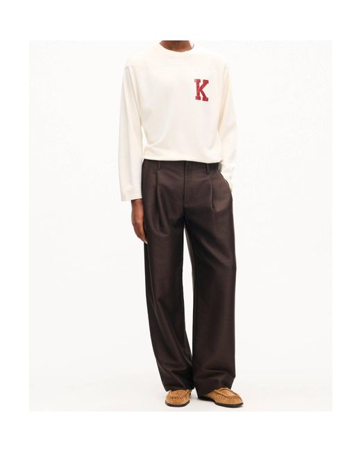 KENZO White Varsity' Long Sleeves T-Shirt for men