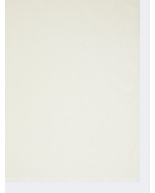 Max Mara White Mxapalmeti Paisley Jacquard Shawl