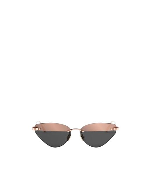Dior White Eyewear C Butterfly Frameless Sunglasses