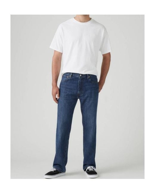Levi's Blue 555 Relaxed Straight Trousers