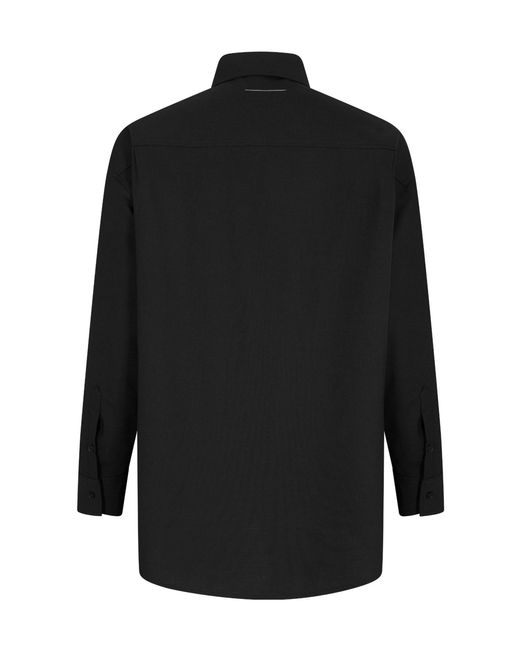 MM6 by Maison Margiela Black Classic Long Sleeve Shirt for men