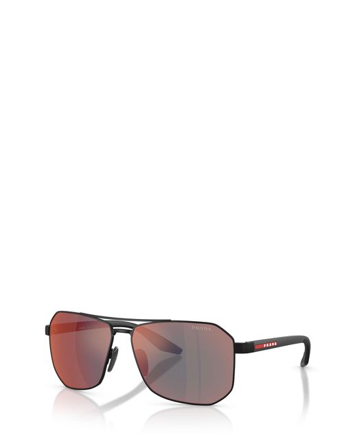 Prada Linea Rossa Gray Prada Eyewear Aviator Sunglasses for men