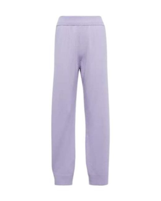 Barrie Purple Tapered Cashmere Pants